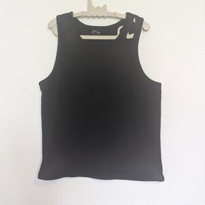 Art Class Black Fitted Sleeveless Tank Top